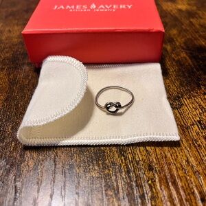 James Avery Silver heart Knot Ring